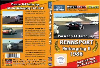 D846* 944 turbo Cup 1986 Nürburgring II in 16:9 Motorsport DVD